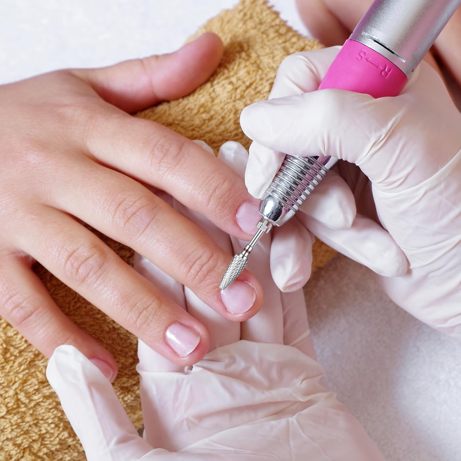 LXUEJIE 2 Pcs Carbide Nail Drill Bit, Tungsten Nail Drill Bit, 5 in 1 Carbide Tapered 3/32" Shank Professional Cone Tungsten Drills Bits for Manicure Pedicure Cuticle Cleaner Polish image number 6