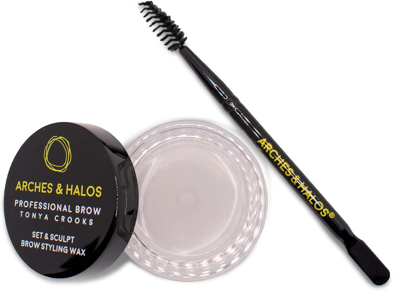 Arches & Halos Set and Sculpt Styling Wax - Delivers the Perfect Feathered Brow Look - Clear Formulation for All Skin Tones and Brow Types - No Residue or Flaking - Long Lasting Hold - 8 G image number 3