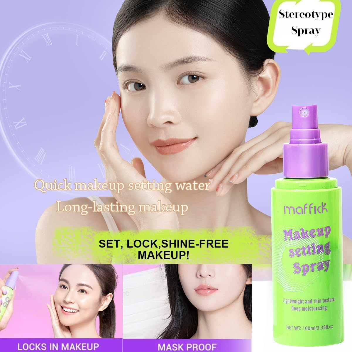 Maffick Makeup Mist,Spray- Hydrating Facial Spray for Makeup Setting & Skin Revitalization, Soothes and Hydrates, All Skin Types (100, Milligrams) image number 5