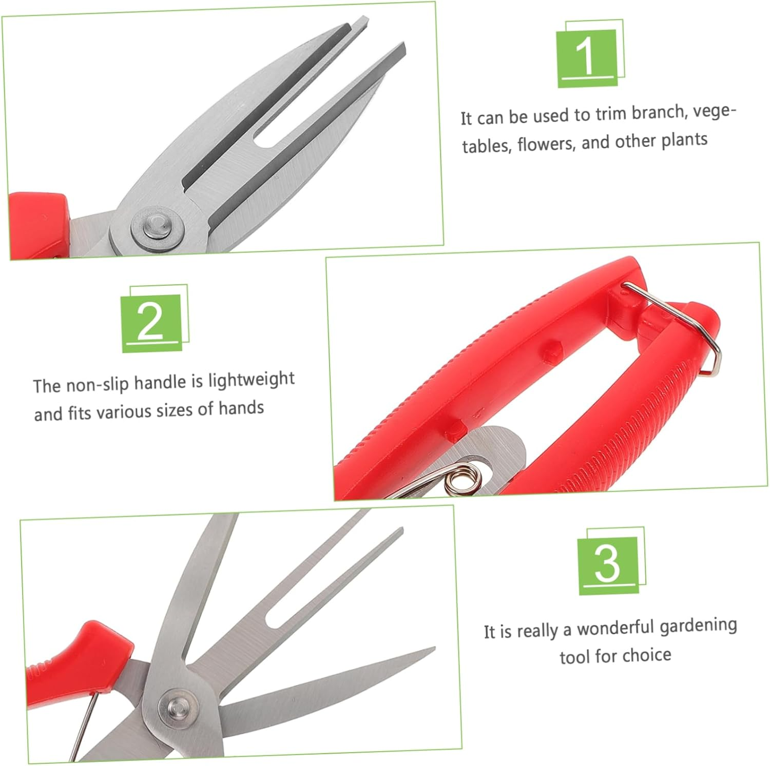 Kisangel Garden Pruning Shears Pruning Shears for Gardening Flowers Plants Bonsai Scissors Comfortable Handle image number 3