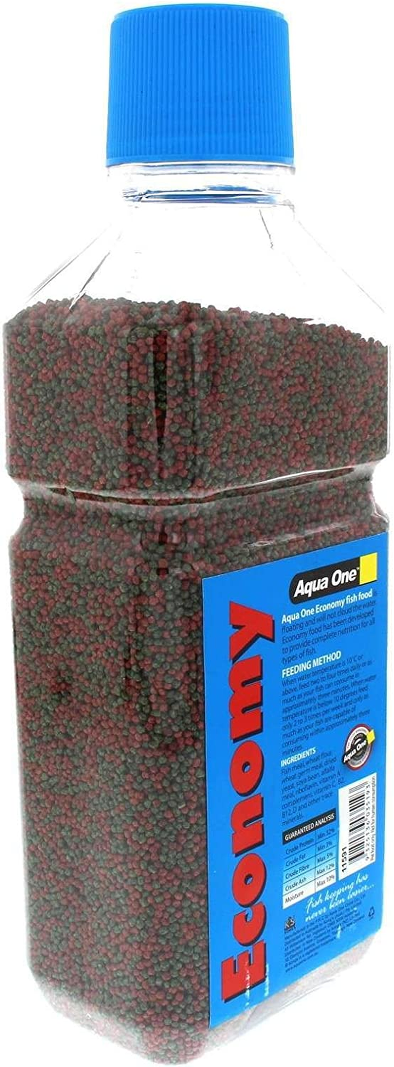 Economy Pellet 1Mm Fish Food 630G Bottle 11591 Fish Tank Aquarium Aqua One image number 3