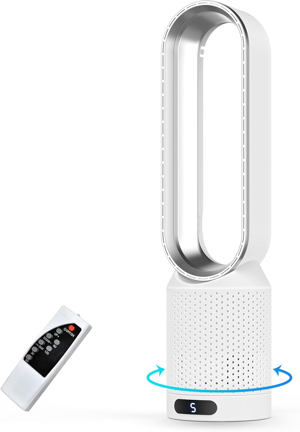 Tower Fan, Bladeless Tower Fan and Air Purifier in One,Oscillating Tower Fan with Touch Screen Remote Control, Bedroom, Baby Room, Living Room, Office image number 1