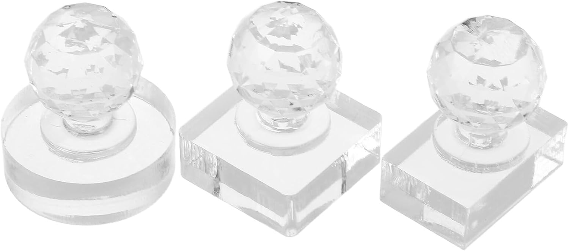 INOOMP 3Pcs Eyeshadow Pressing Kit Makeup Powder Stamper with Round, Square, and Rectangle Crystal Press Tools for Eyeshadow, Blusher, and Highlighter Palette Repair in Beauty Makeup Application image number 4