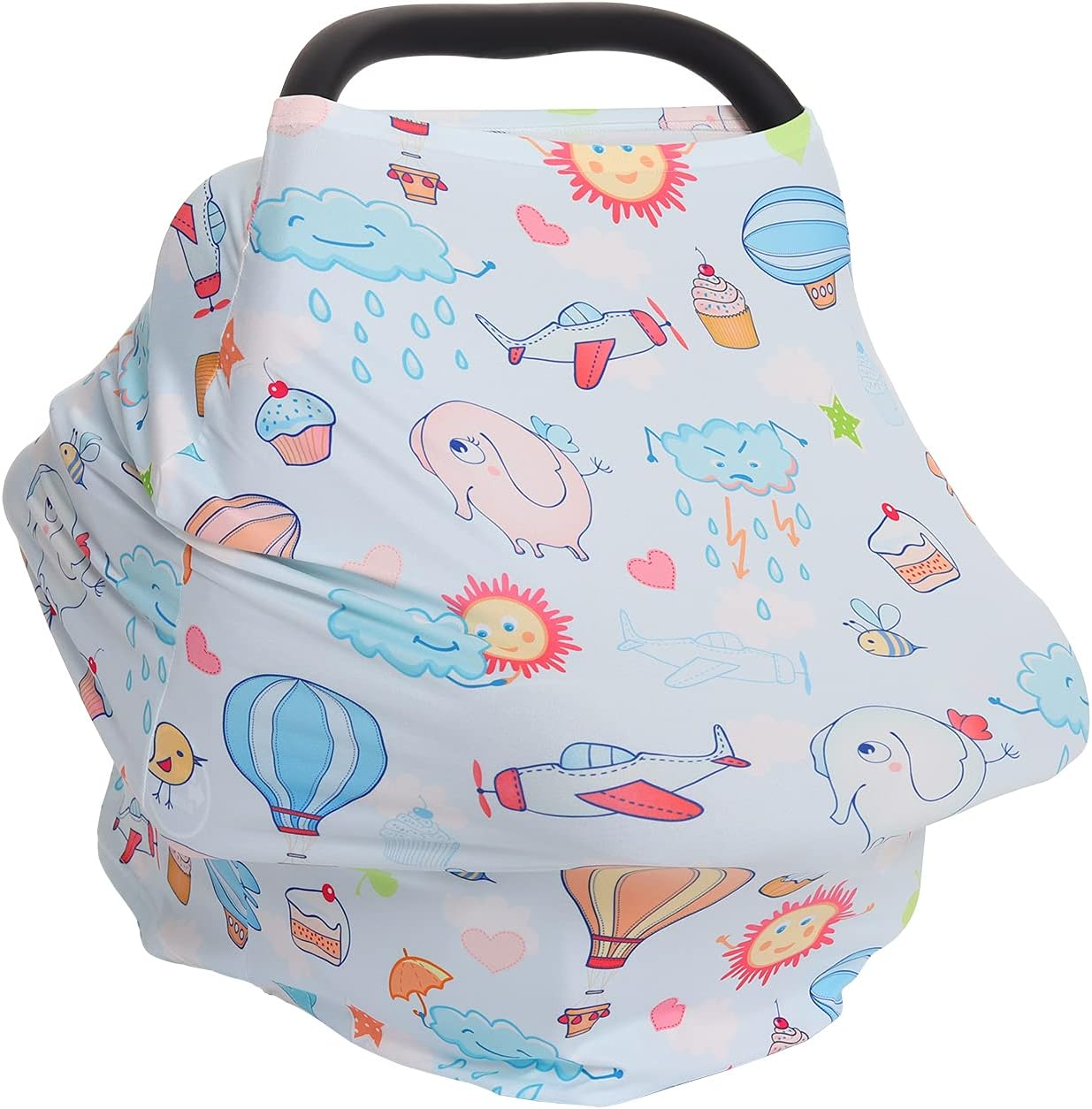 PPOGOO Muslin Nursing Cover for Baby Breastfeeding, Breathable Privacy Nursing Covers for Mom 100% Cotton Breastfeeding Cover with Rigid Hoop for Mother Nursing Apron (Light Green)