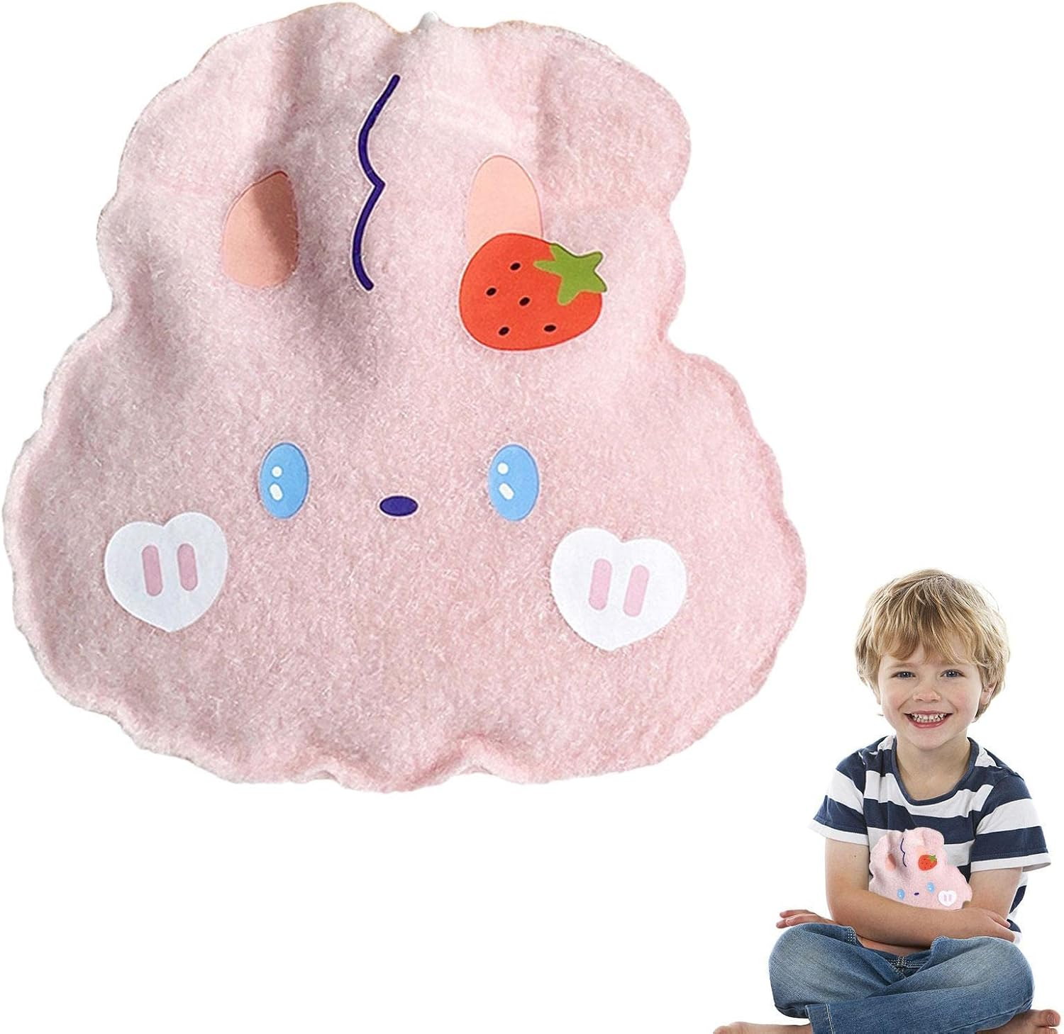 Small Hot Water Bottle | 250Ml Hot Water Bottles with | Small Cartoon Hot Water Bottle for Babys, Reusable Plush Warm Water Pack for Men and Women Arch-Au image number 5