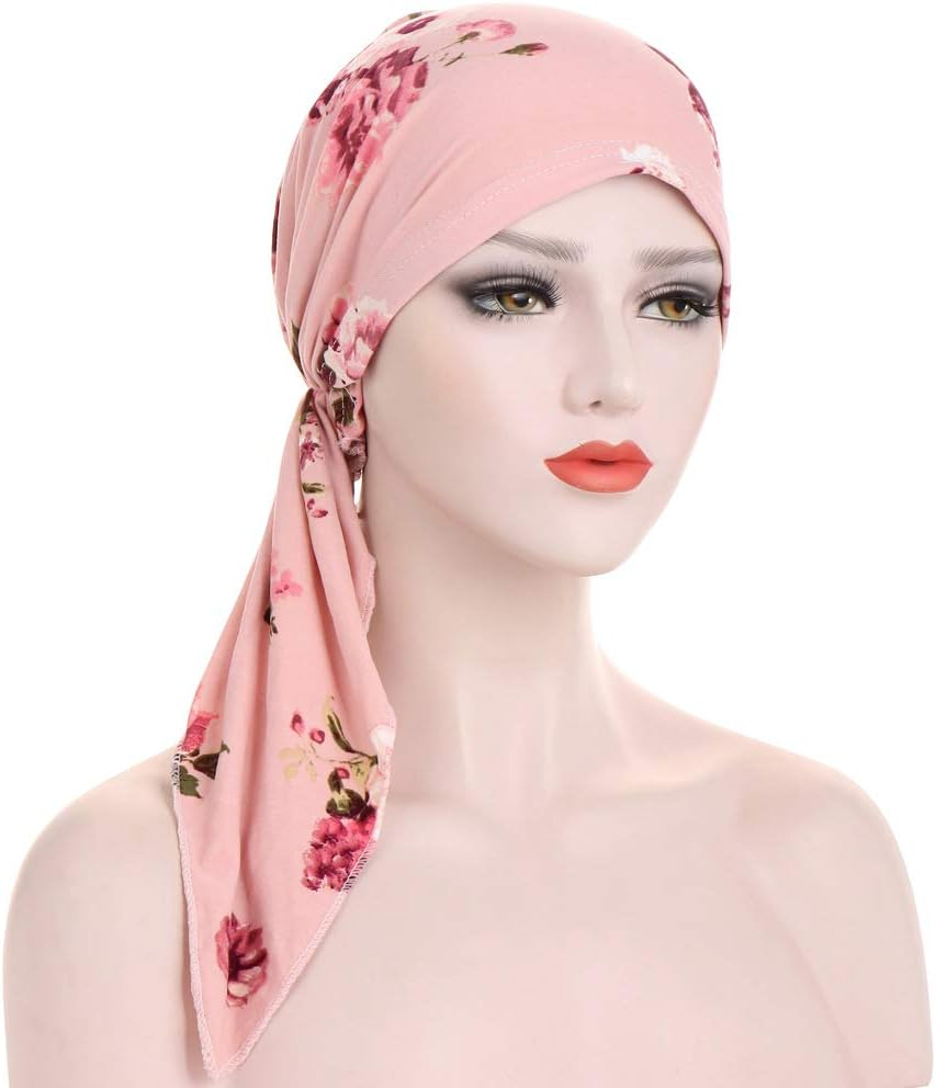 Curved Tail Headscarf Hat, Women'S Pre Tied Headscarf Hat