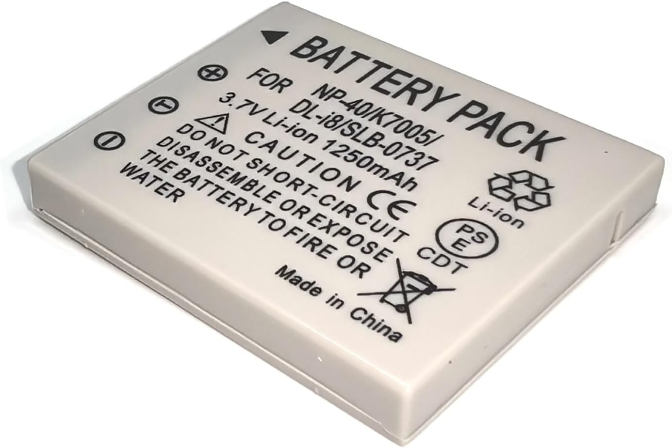 Replacement Battery for Pentax Optio A10 A20 A30 A36 A40 E65 E75 E85 L20 M85 T10 T20 X S S4 S4I S5I S5N S5Z S6 S7 SV Svi W10 W20 WP Wpi D-LI8 D-LI95 D-Li85 DLI-102 VPS007L11C D-BC8