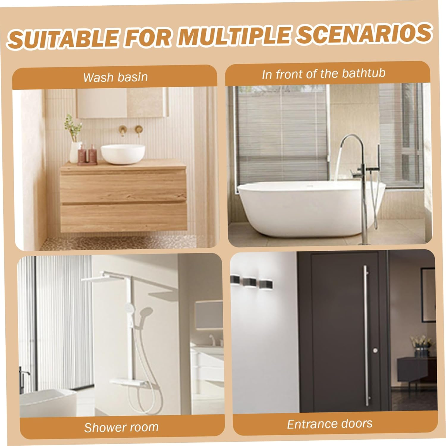 Waffle Bath Mat 24"X36" Soft ＆ Absorbent Woven Bath Mat Non Slip Waffle Bathroom Rug Machine No Shredding Washable Bathroom Mats with Tassels for Bathroom Floor beside Tub Grey, Woven Bath Mat, Waff image number 6