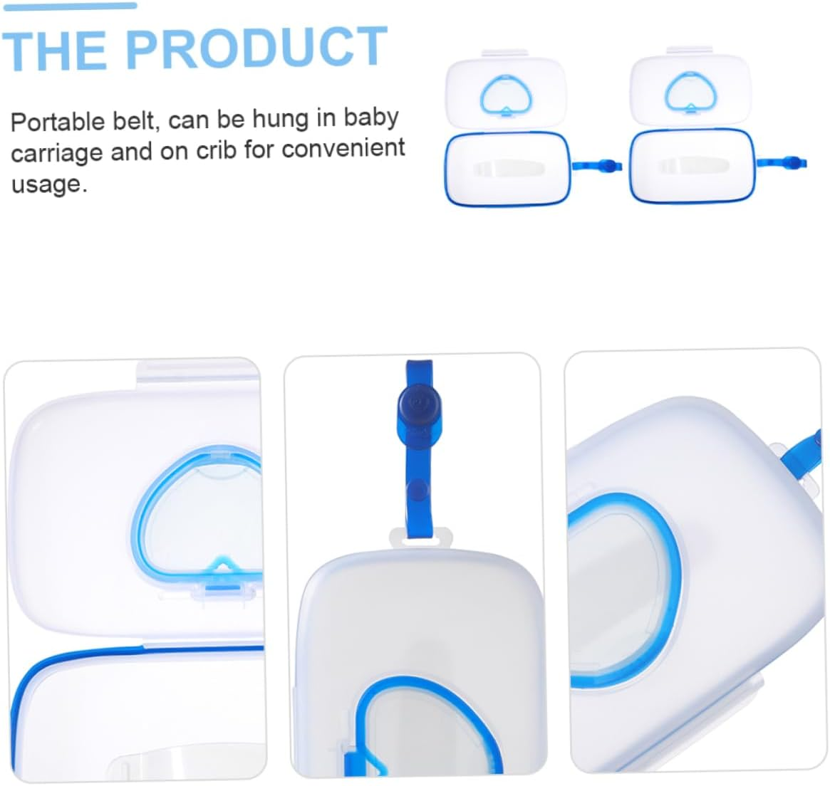 Abaodam 2Pcs Wipe Dispenser Safe Material Portable Reusable for Cribs Strollers image number 4