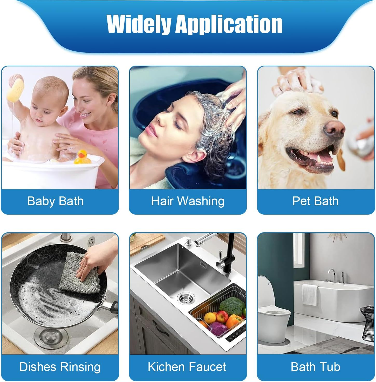 Sink Faucet Sprayer Attachment,Sink Shower Sprayer Attachment Set to Tub Faucet,Sink Extension Hose Sprayer for Hair Washing Pet Dog Shower image number 3