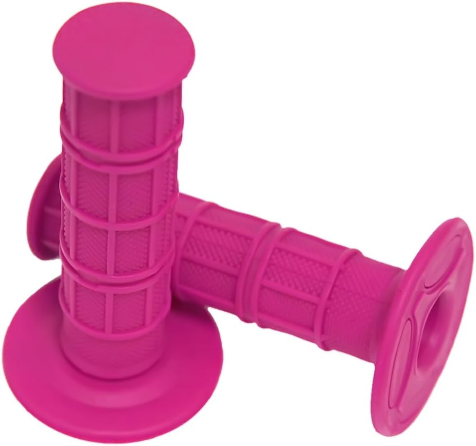 7/8 Practical Motorcycle Hand Grips Dirt Bike Motocross Gel Handlebar 2Pc- Red