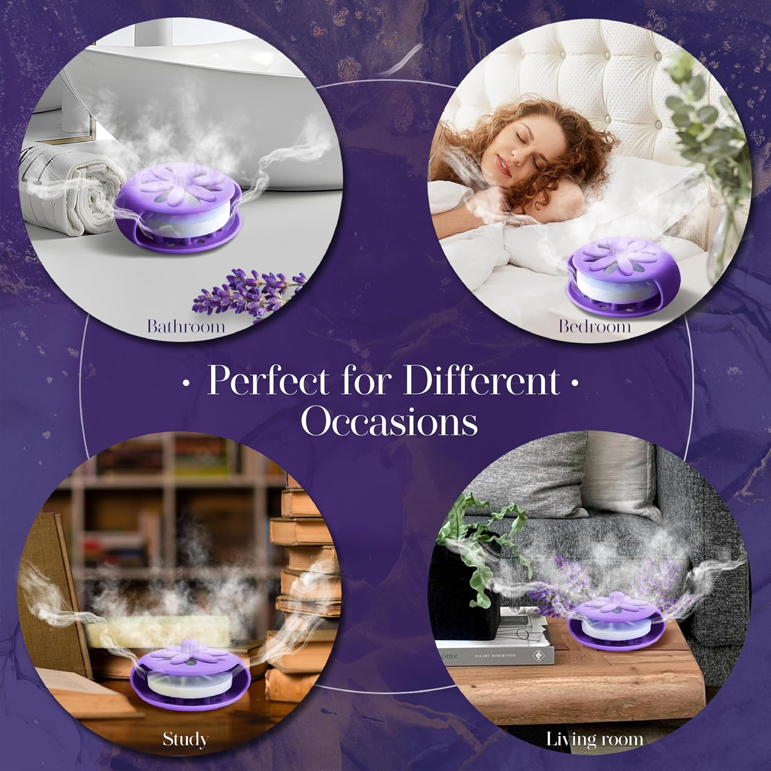 Purple Shower Steamers Tray, Big Suction Cup Shower Steamer Tablet Holder Dish for Long Lasting Use, Flake Bath Bombs Container, Adornment Household Supply Car Decoration Yoga Decor - Blue image number 3