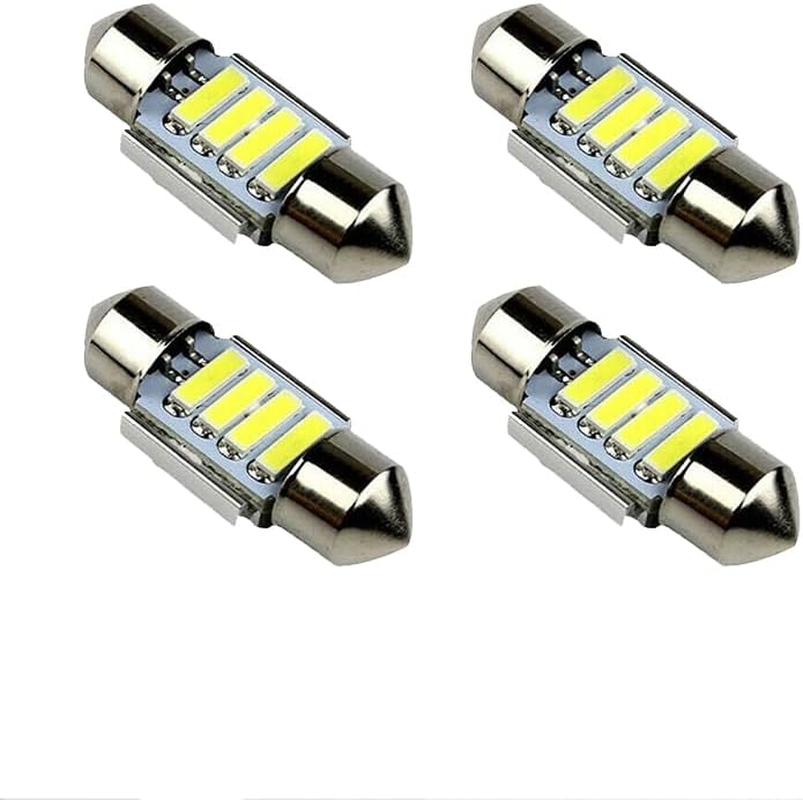 AIMALL 4PCS 31Mm FESTOON 7020 4SMD LED 4X Interior Dome Map Light Bulb Globe 12V for Car 4WD, White 6000K, Energy-Efficient, Ultra-Long Lifespan image number 3
