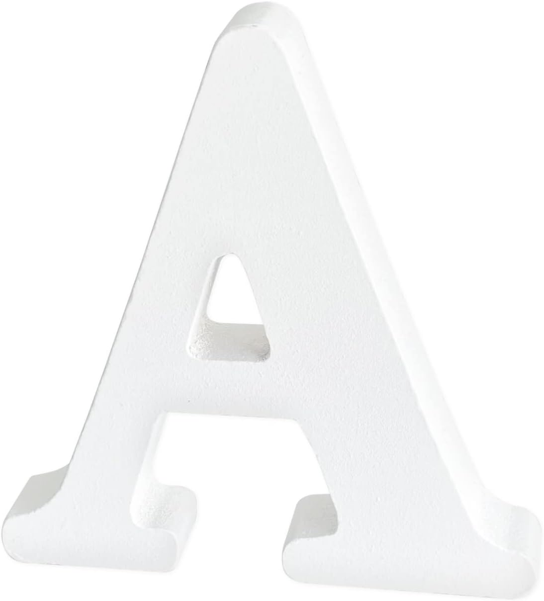 4 Inch Wood Letters, Unfinished Wooden Letters for Crafts, White Marquee Alphabet Letters for Wedding Birthday Party (Letter A) image number 4
