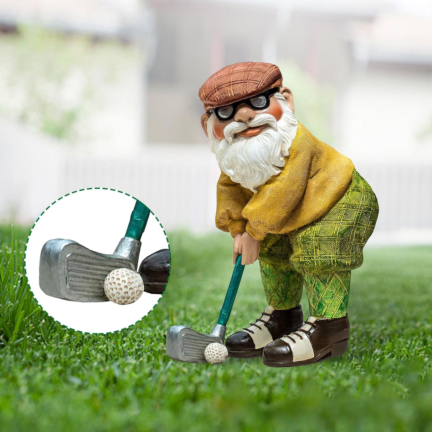 Garden Gnomes Ornament, Garden Ornaments Outdoor, Funny Golf Garden Gnome Statue Ornaments, Indoor or Outdoor Lawn Decorations, Decorative Home Accessories, Novelty Interesting Gifts Gardening Gifts image number 4