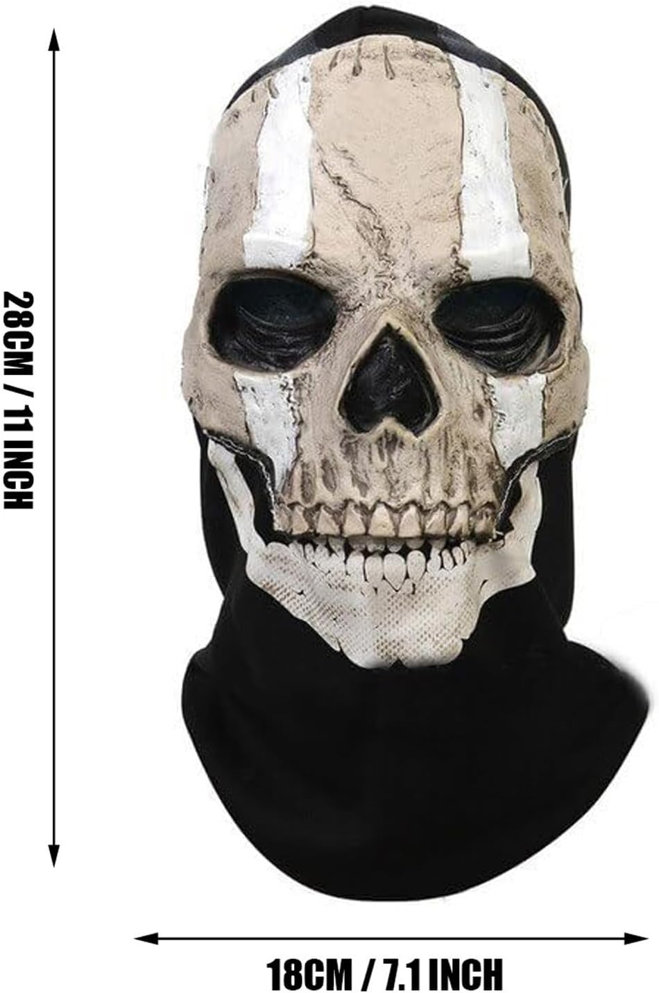 Ghost Mask Call of Duty Costume Skull Mask Cod Ghost Mask Halloween Balaclava Ghost Masks Windproof Skeleton Mask Cosplay Costumes image number 3