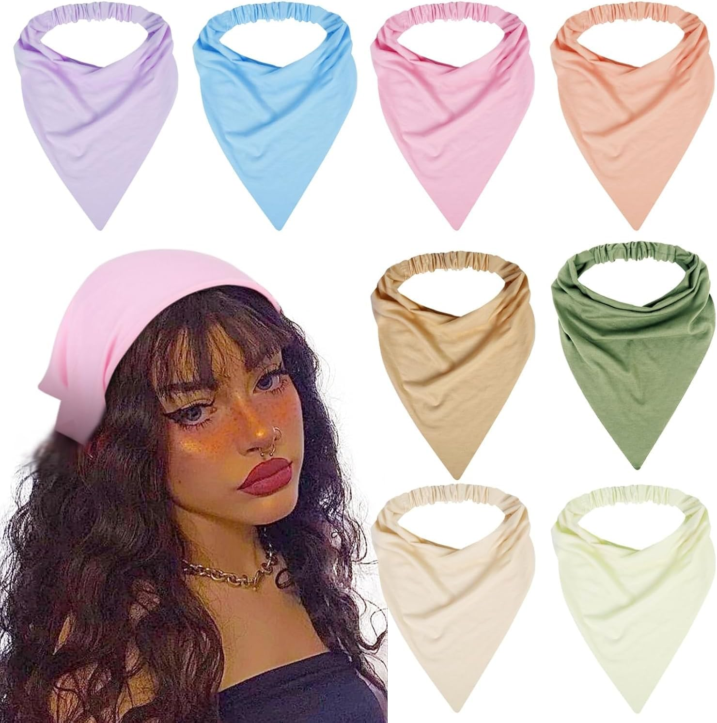 WOVOWOVO 8 Pack Large Scarf Headbands for Women