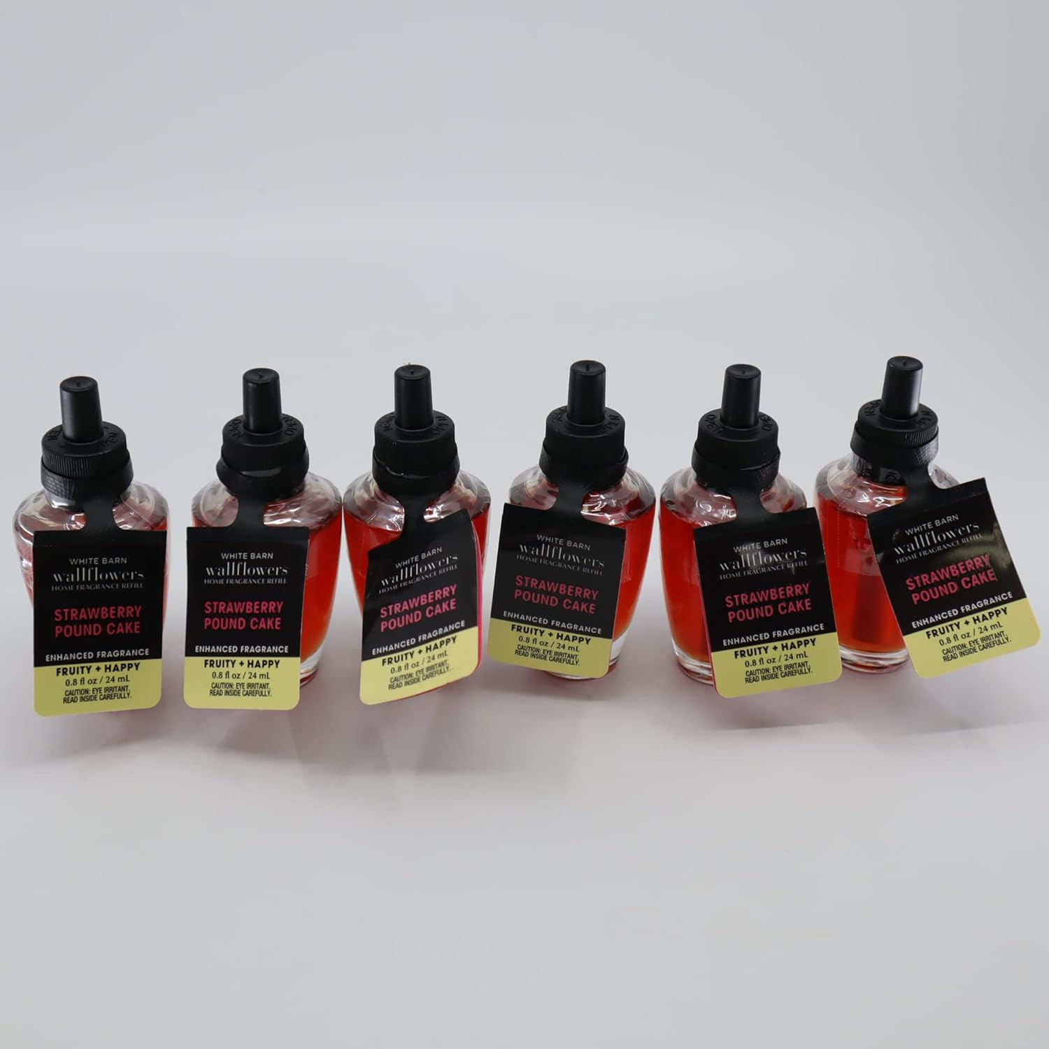 Bath and Body Works 6 Pack Strawberry Pound Cake Wallflowers Fragrance Refill 0.8 Oz. image number 3
