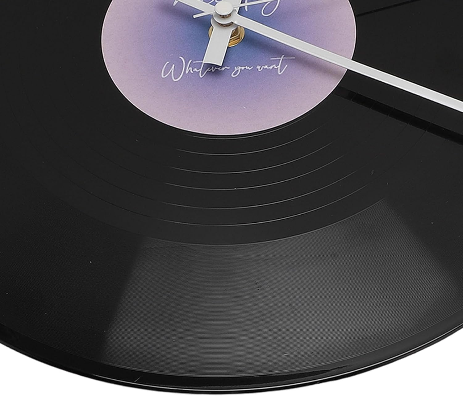 12 Inch Wall Clock, Vintage Record Wall Clock, Modern Battery Operated Wall Clocks, Built in Battery, Silent Non Ticking Wall Clock for Office, Home, Living Room, Bedroom (Purple) image number 4