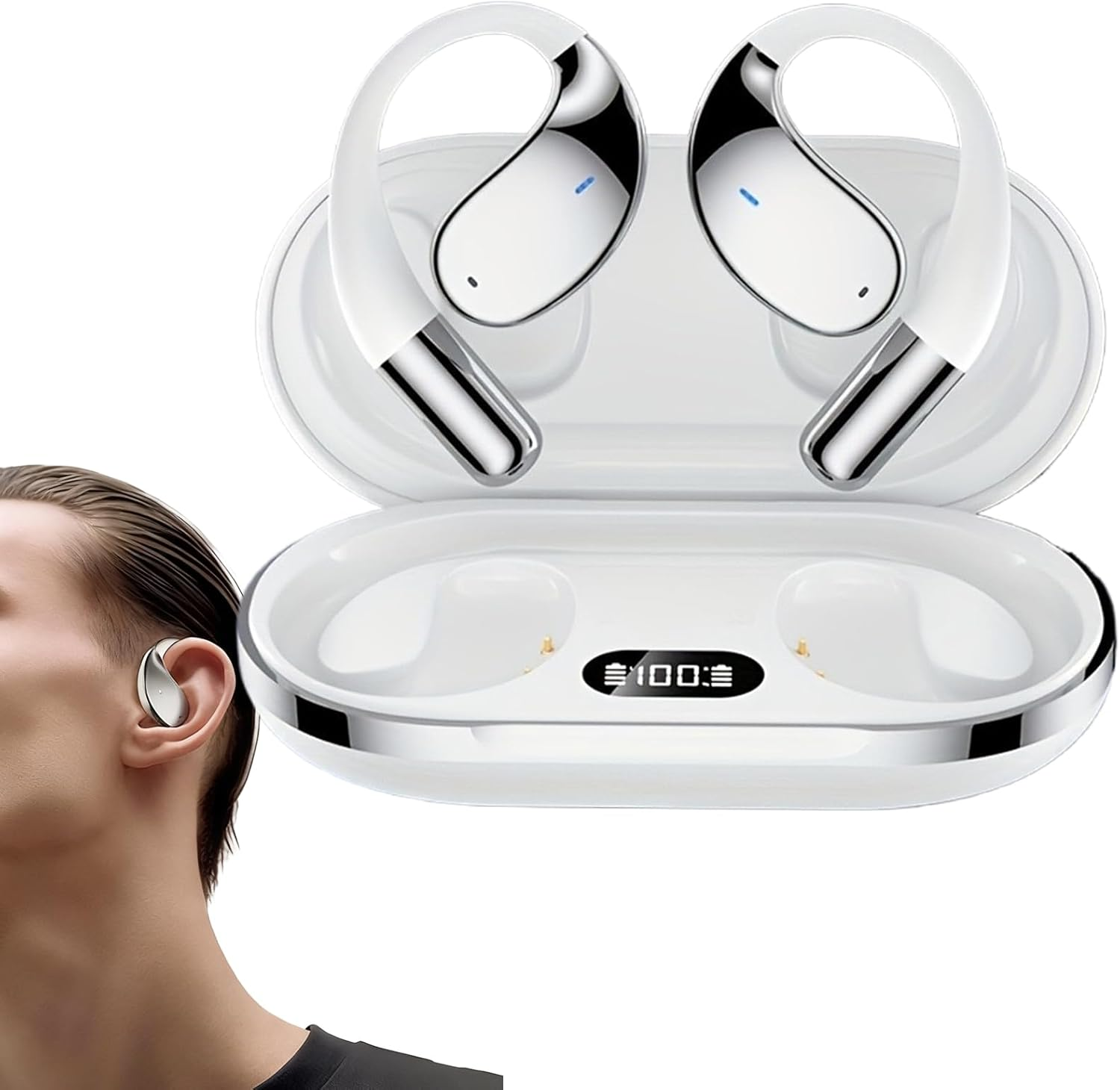 Translating Earbuds - 144 Languages Real-Time AI Translator Earbuds - Business Meeting Translating Tool | for Travel Business Meeting Outdoor Workout Trade Show International Conference
