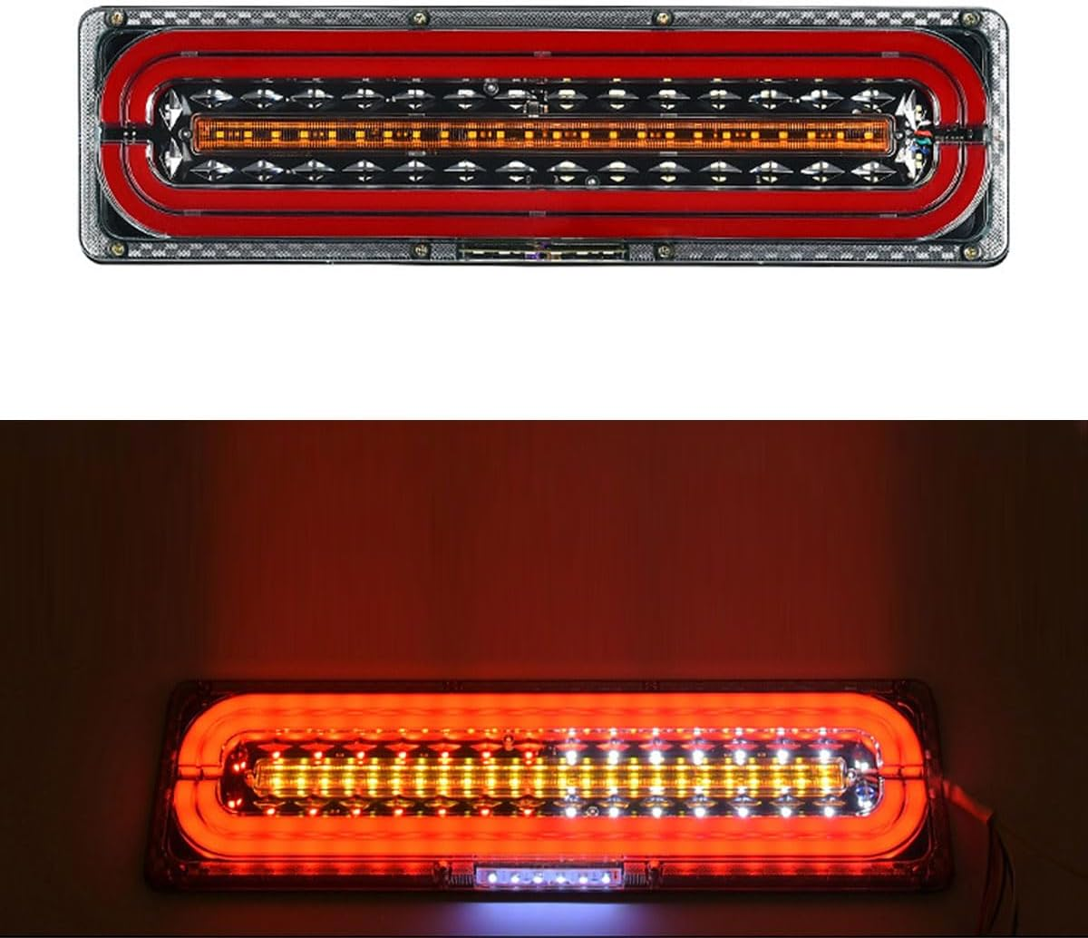 AIMALL 2 PCS Ultra-Bright Sequential LED Tail Lights for Trailers, Utes, Caravans, Trucks | 10-30V Power | Multifunction Stop, Tail, Indicator, Reverse
