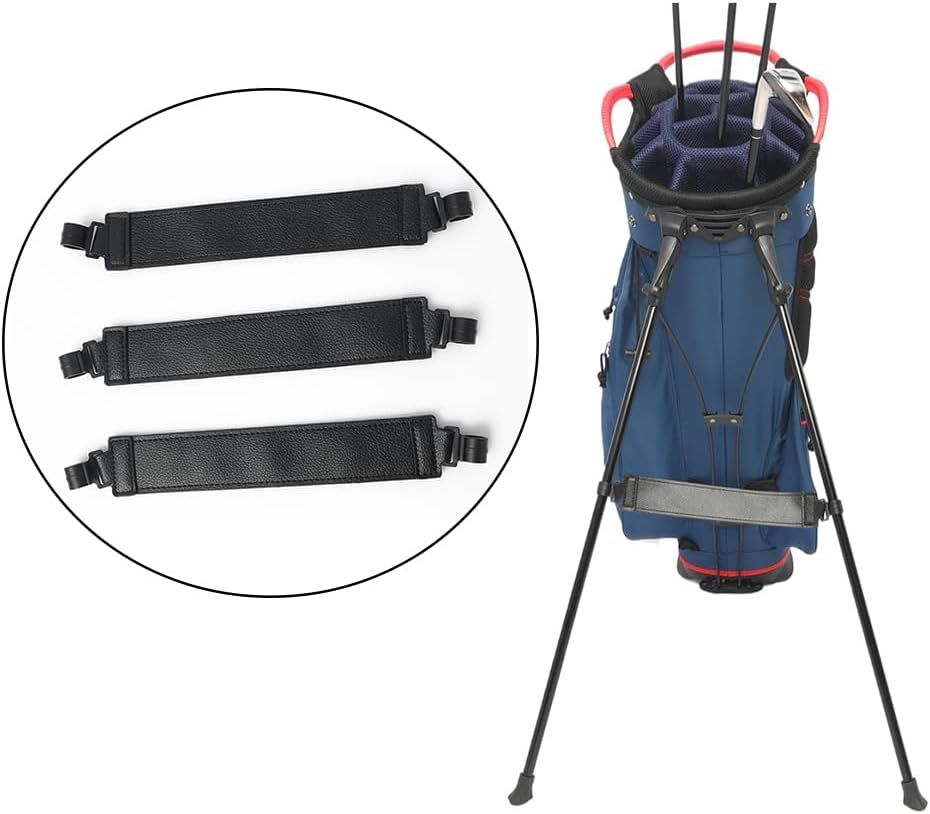 Golf Bag Accessories-Adjustable Leg Straps, Stand Bags, Stable Club Bag Racks, and Non-Slip Support Stands