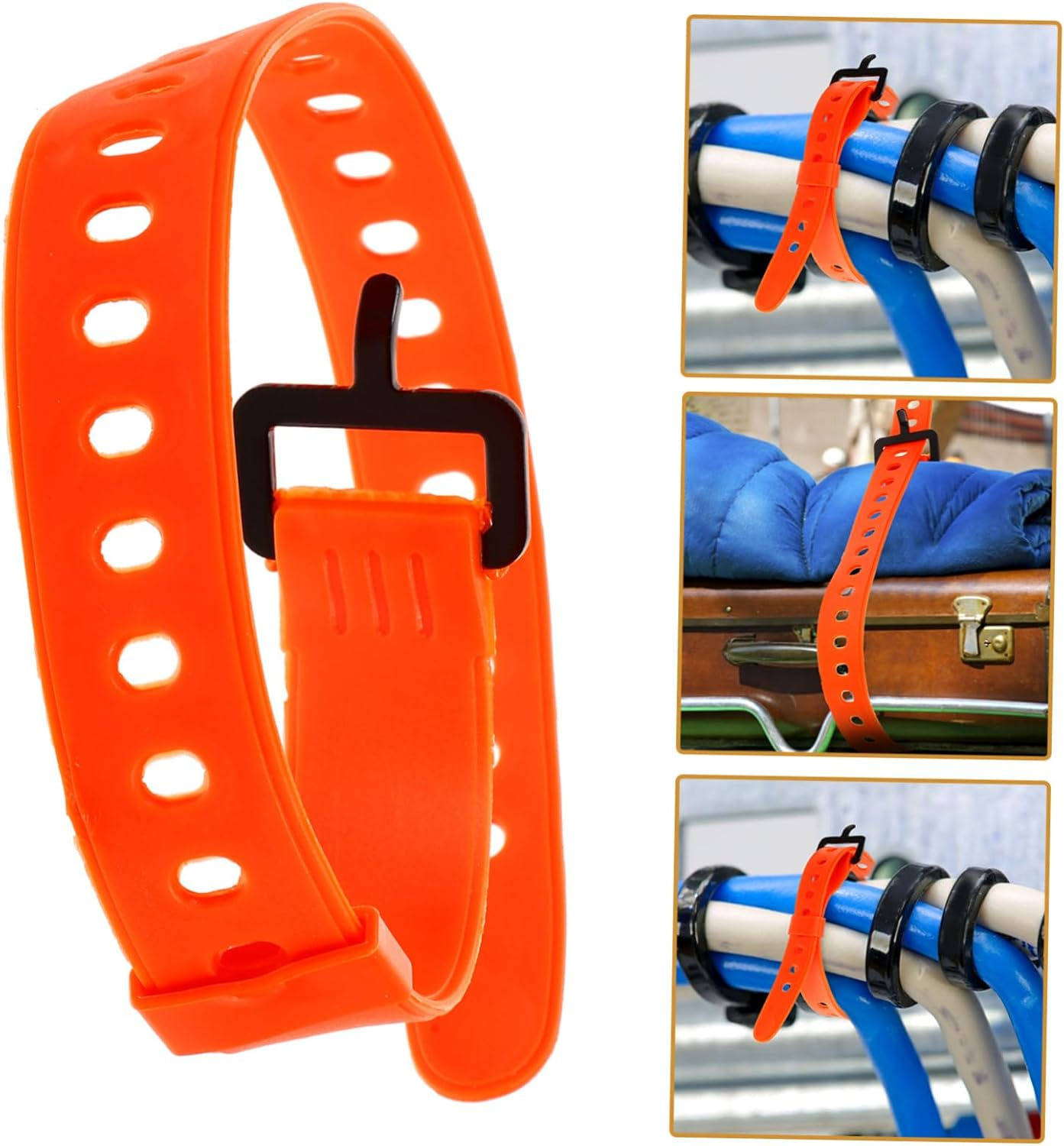 KICHOUSE Luggage Binding Strap Multi-Function Cargo Strap for Camping and Travel Durable Rubber Material Convenient for Securing Luggage and Outdoor Gear image number 3