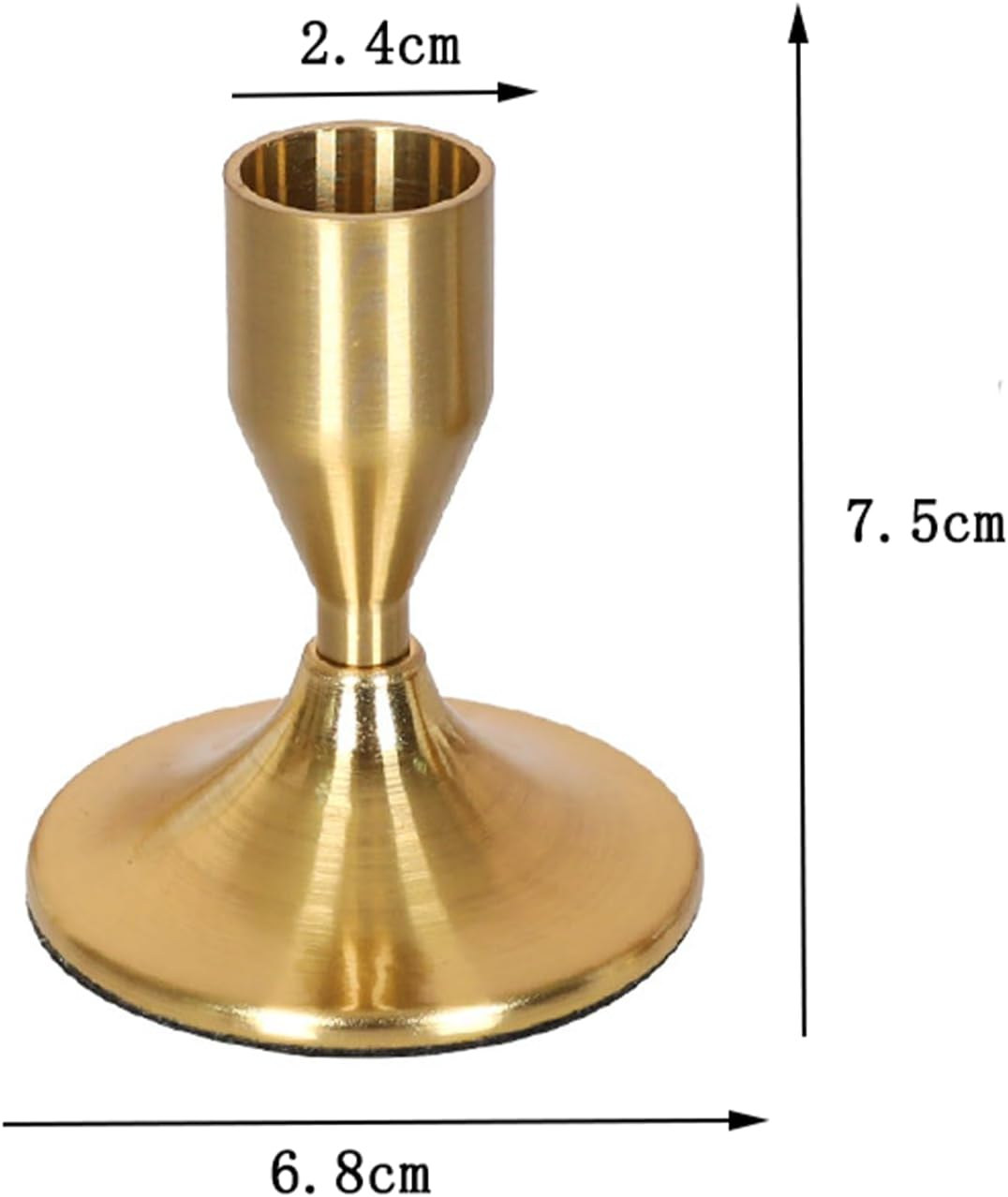 Candlestick Holder Metal, 2Pcs Gold Candle Stick Holder for Table Centerpiece, Wedding Reception, Festive Christmas Mantel Decoration or Home Decor