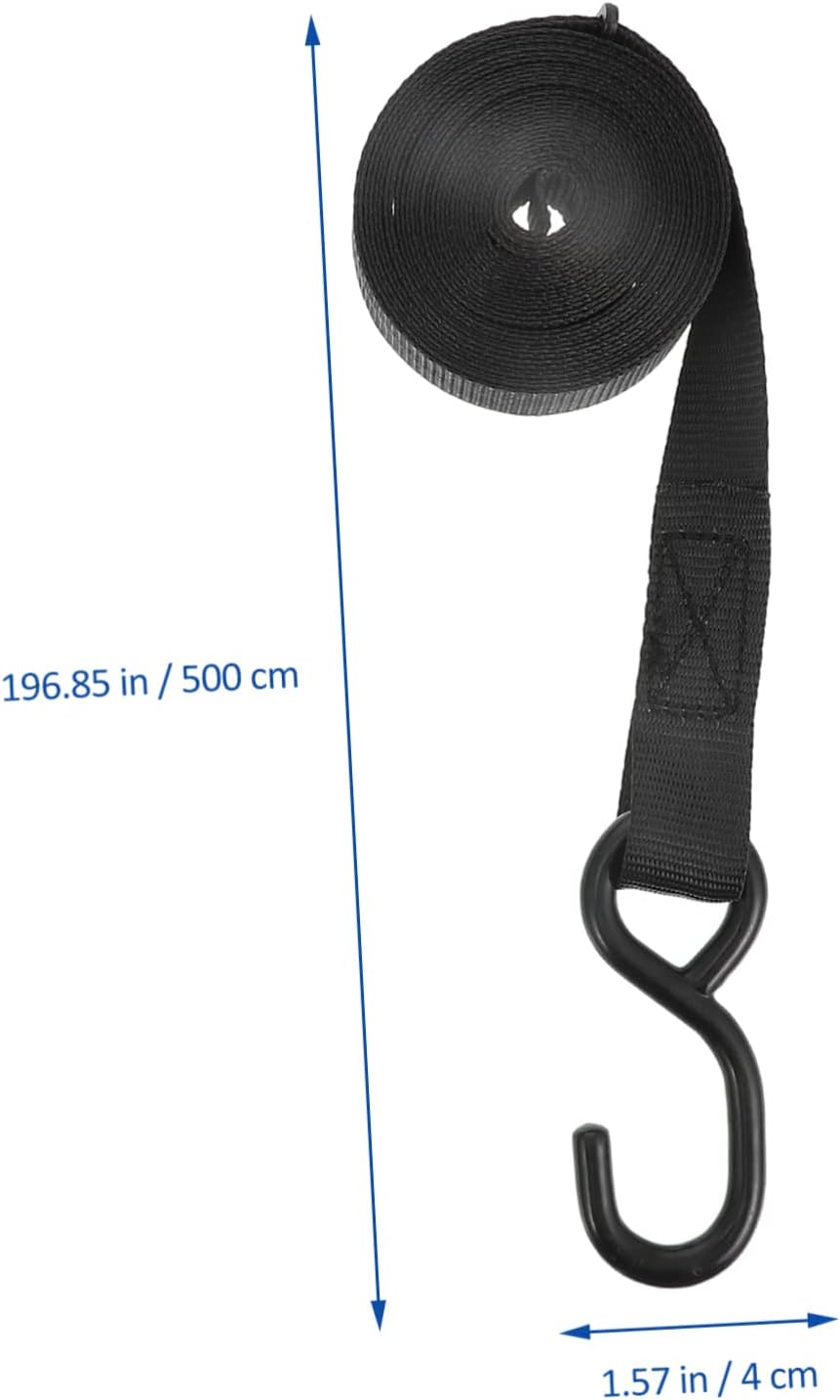 SWOOMEY Car Cargo Binding Belt and Motorcycle Cargo Strap 25Mm, 2 Sets Black Luggage Tie-Down Straps with Tightening Ratchet for Travel and Transport Use image number 6