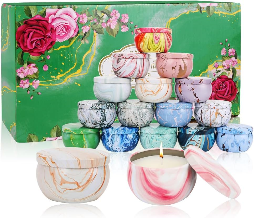 WOTOW Scented Candles Gift Set,16 Pack 79G Relaxing Aromatherapy Scented Candles Clearance, Travel Tin Stress Relief Candles for Home Scented, Women, Mother&rsquo;S Day, Christmas image number 3