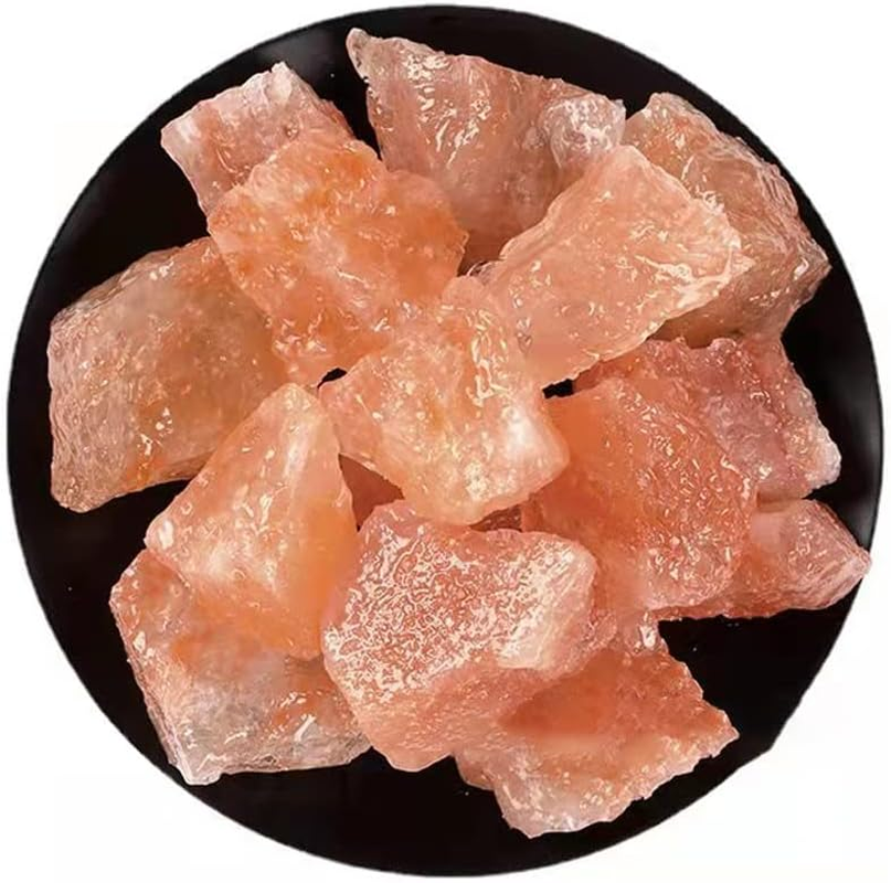 RCSTONE 1.18 to 1.97 Inches Himalayan Pink Crystal Salt Stones, 0.22 Pounds Himalayan Pink Salt Chunks for Salt Rock Lamp,Salt Bowl,And Decorations M33, Orange image number 6