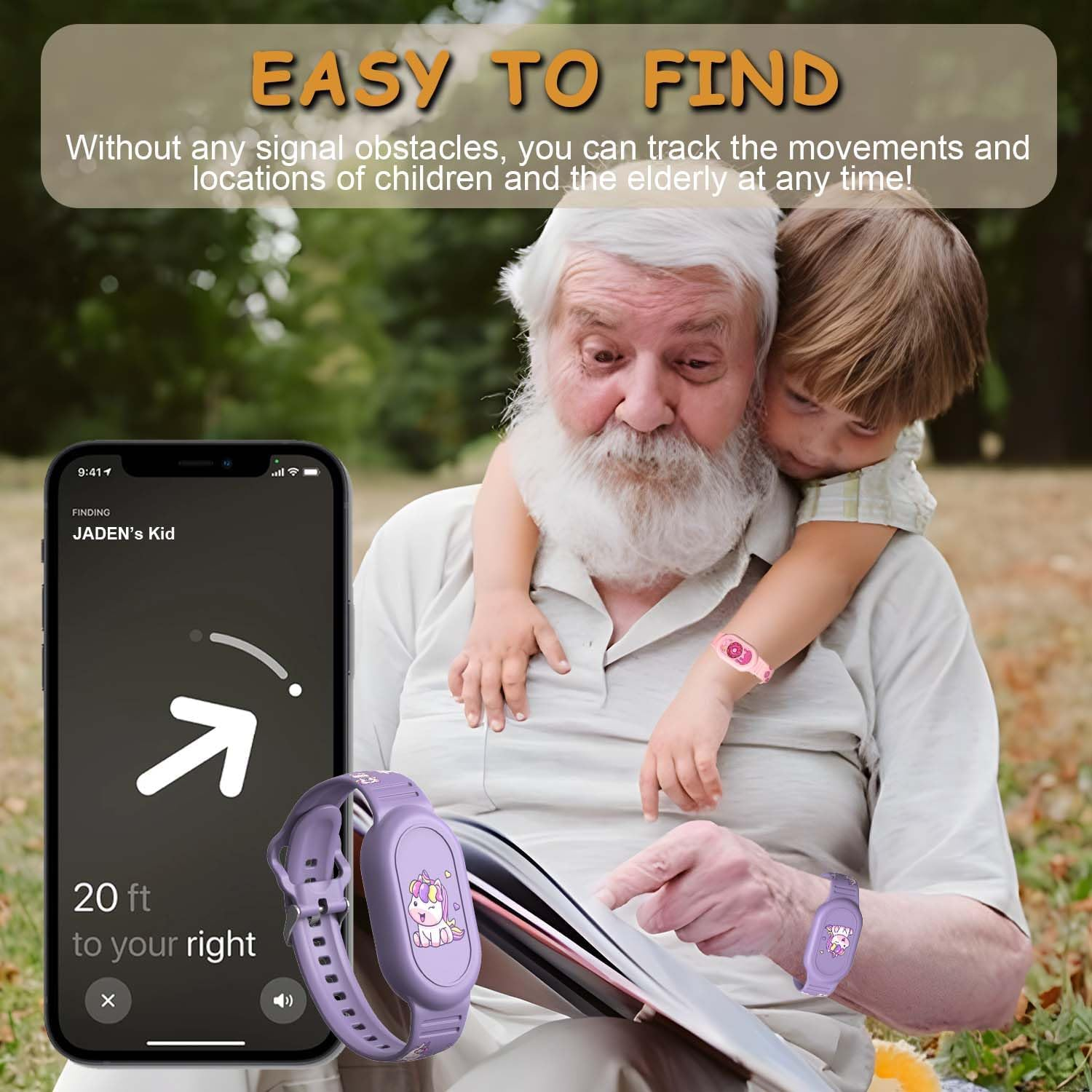 [2Pack] Cute Bracelet for Galaxy Smarttag 2 (2023), Silicone Cartoon Smart Tag 2 Wristband Holder Compatible with Samsung Smarttag 2 Waterproof Smart Tag 2 Case for Kids Elderly(Unico & Donuts) image number 2