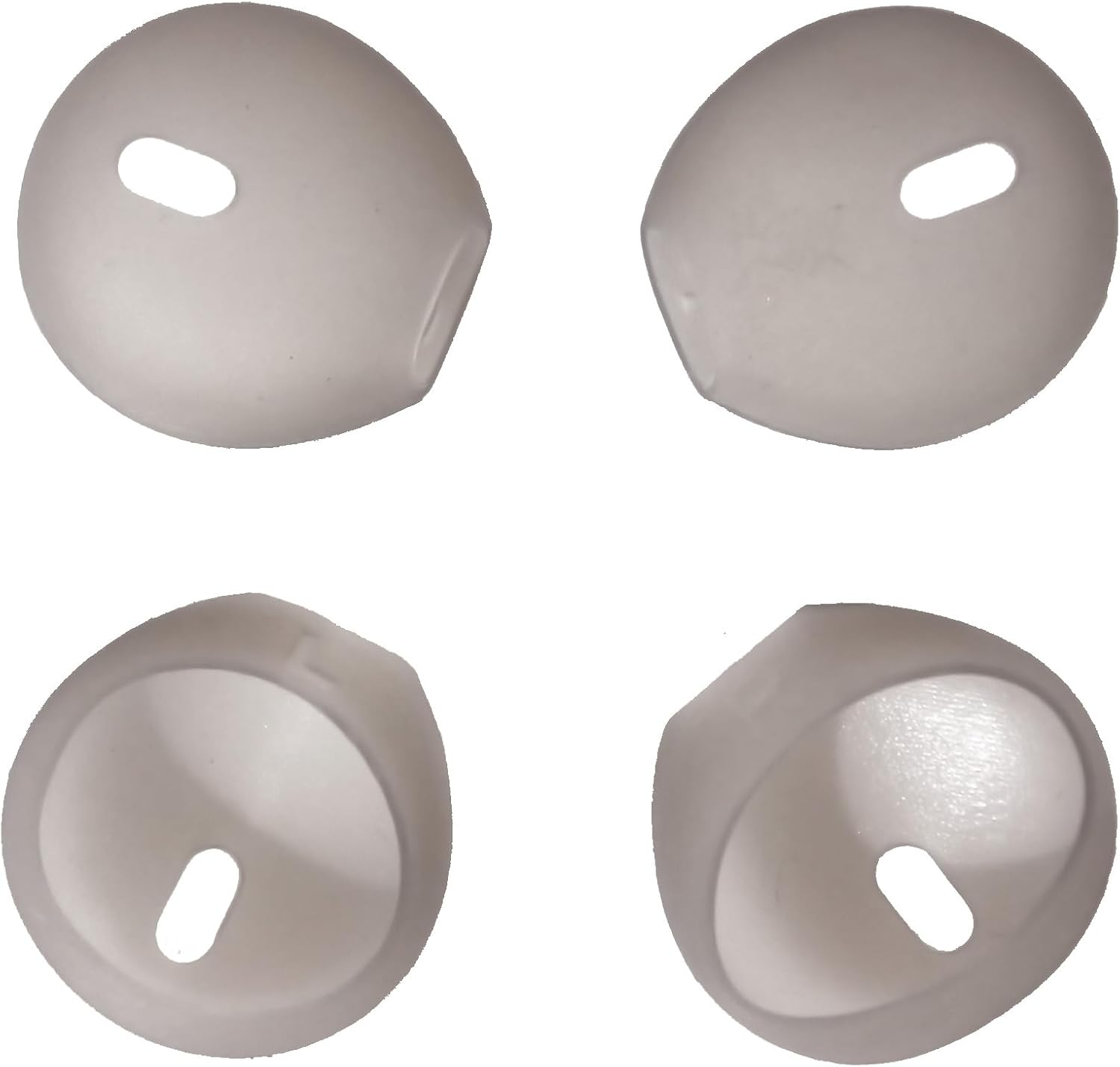 TORMEN 4 PCS Soft Silicone Earbud Covers - Anti-Slip and Anti-Drop Sport Ear Tips - Compatible with Iphone Ear Tips (Transparent,