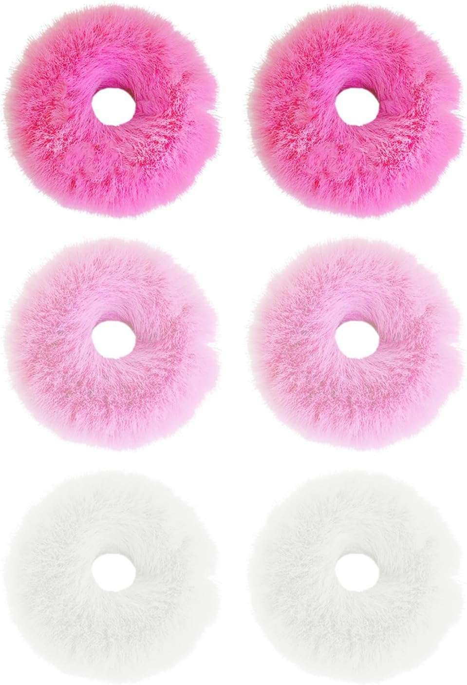Pack of 6 Plush Hair Ties, Cute Hair Ties, Soft Hair Ties, Elastic Hair Ties, Ponytail Hair Accessories, Girls Hair Accessories, Hair Accessories image number 5