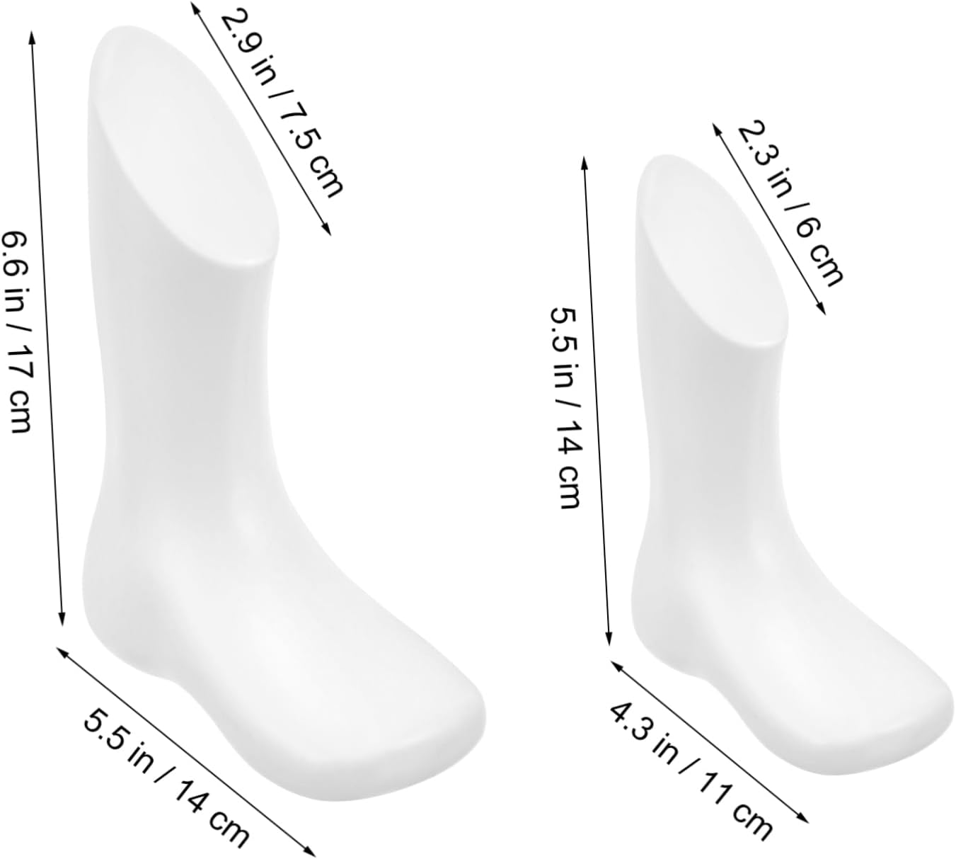 Luxshiny 4Pcs Baby Foot Mannequin Display Plastic Reusable Toddler Shoe Mannequin Small Foot Models Skin Tone for Retail Shop Supply 11.5Cm 14Cm image number 4