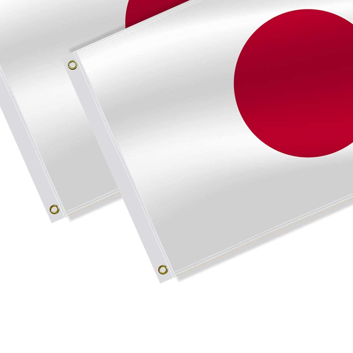 3&times;5 FT Japan Flag,Large Japanese National Decor,Double Side Digital Printed 75D Polyester Banner with Canvas Header Brass Grommet