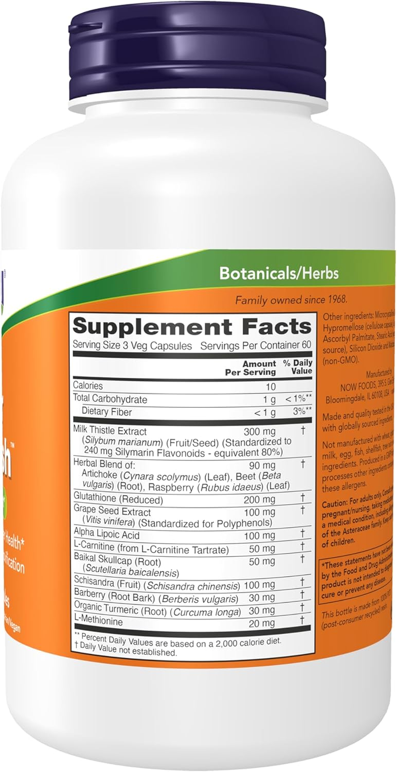 NOW Liver Detoxifier & Regenerator,180 Veg Capsules image number 3