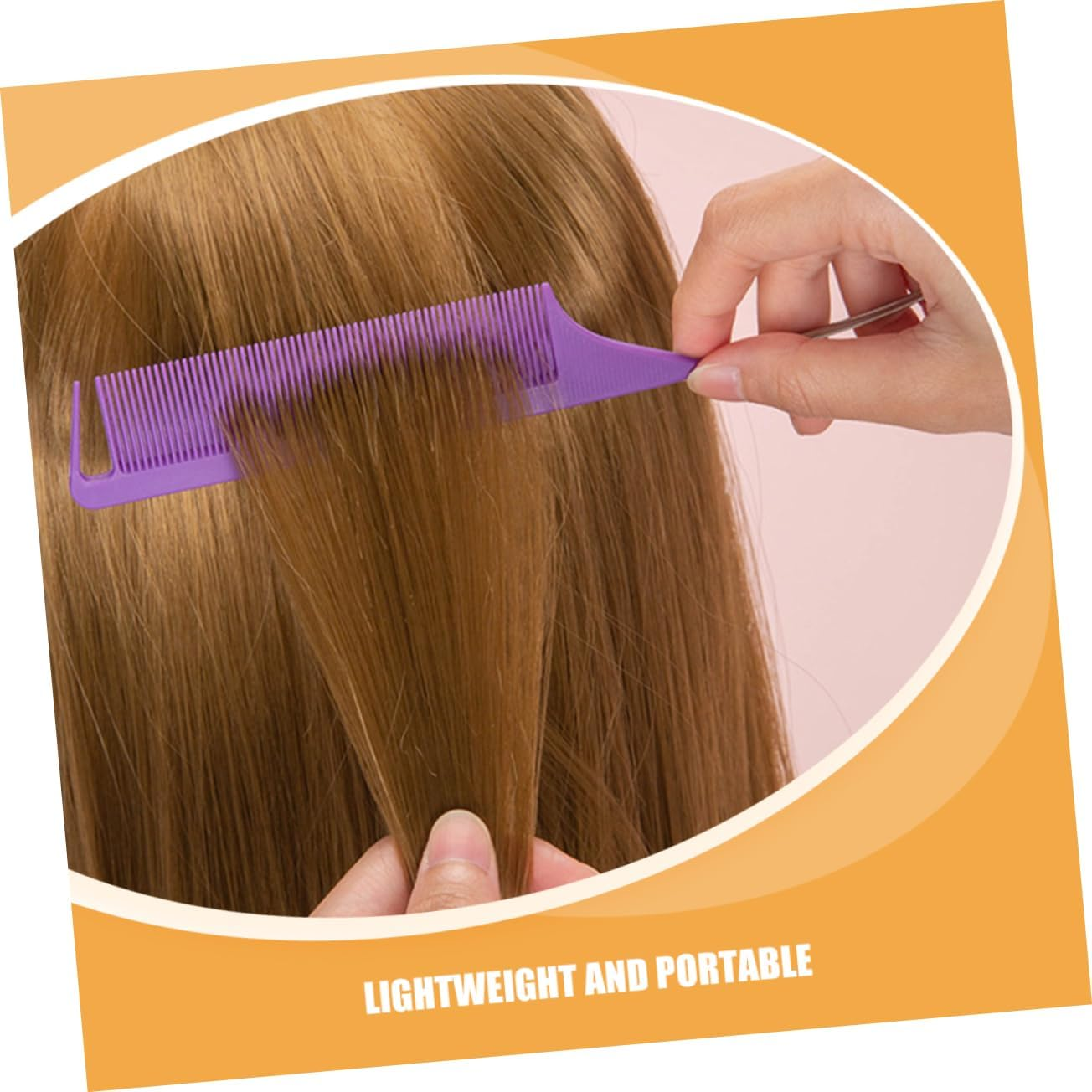 TOVINANNA 3Pcs Hair Styling Comb Set Curved Tail Fine Tooth for Hair Parting Highlighting and Updo Versatile Hairdresser Tools for Salon and Home Use Lightweight image number 2