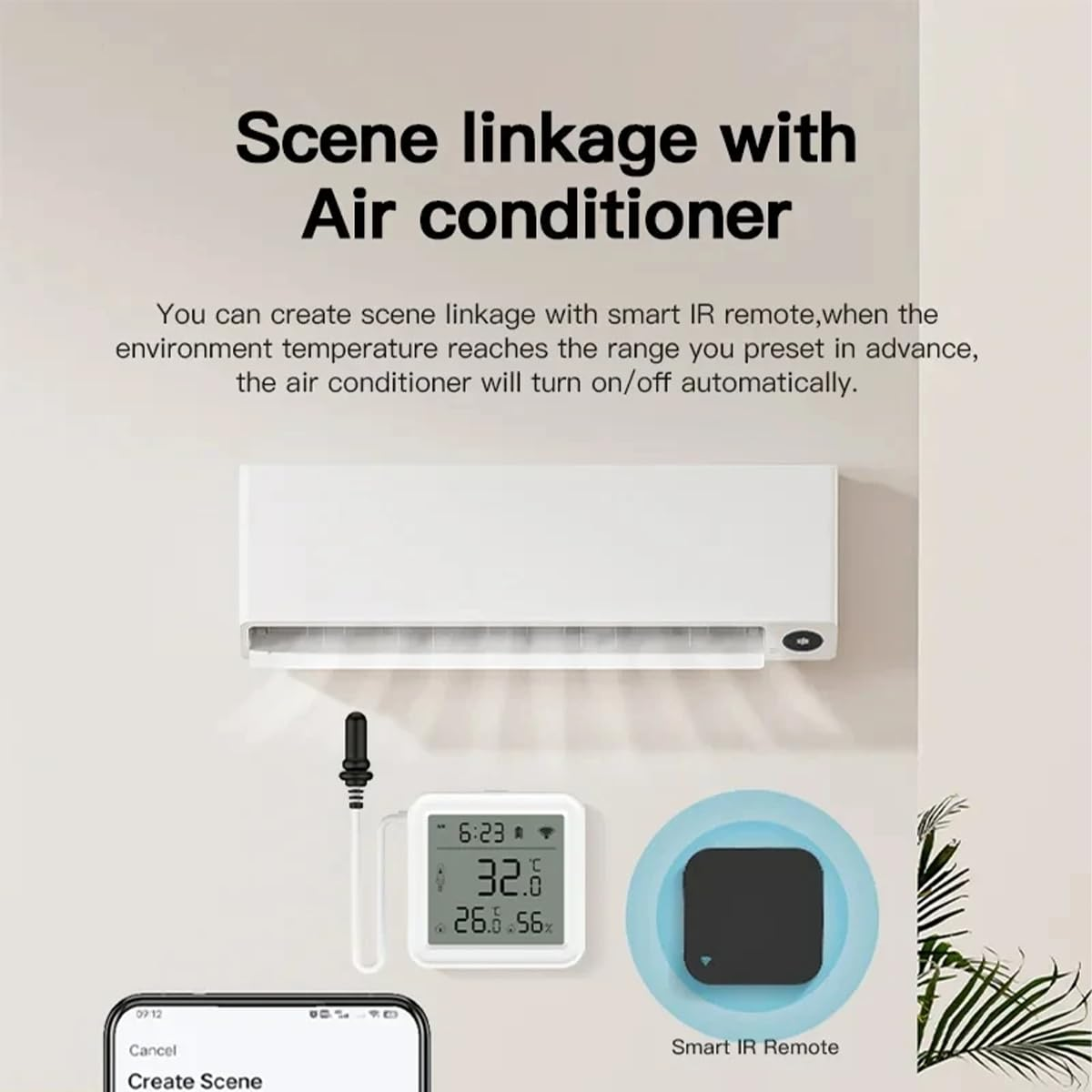 Uantii Smart Temperature Humidity Sensor with 1M External Probe Tuya Wifi Thermometer Temperature Sensor for Aquarium Water Tank,App and Voice Monitor,Compatible with Alexa and Google Assistant image number 6