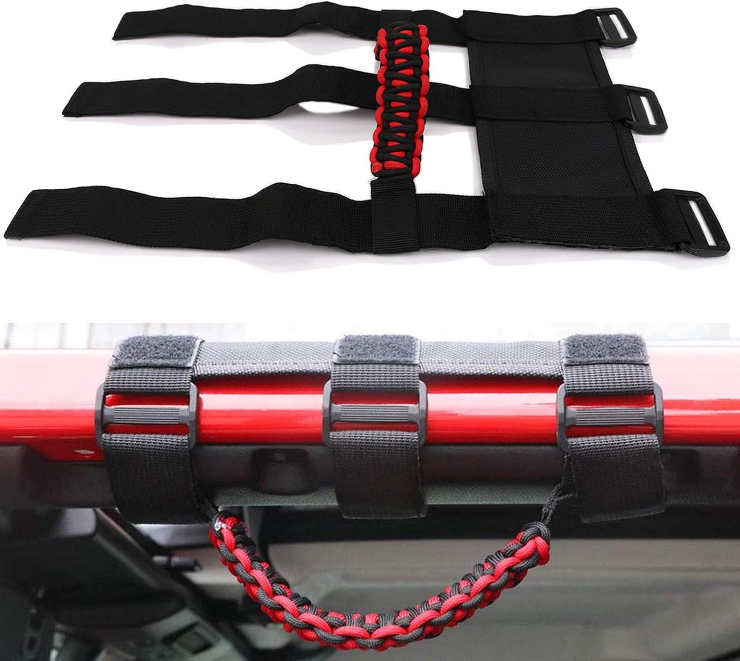 Roll Bar Grab Handles Grip Handle for Wrangler YJ TJ JK JL JLU JT Sports Sahara Gladiator Freedom Rubicon X & Unlimited 1987-2022 image number 1