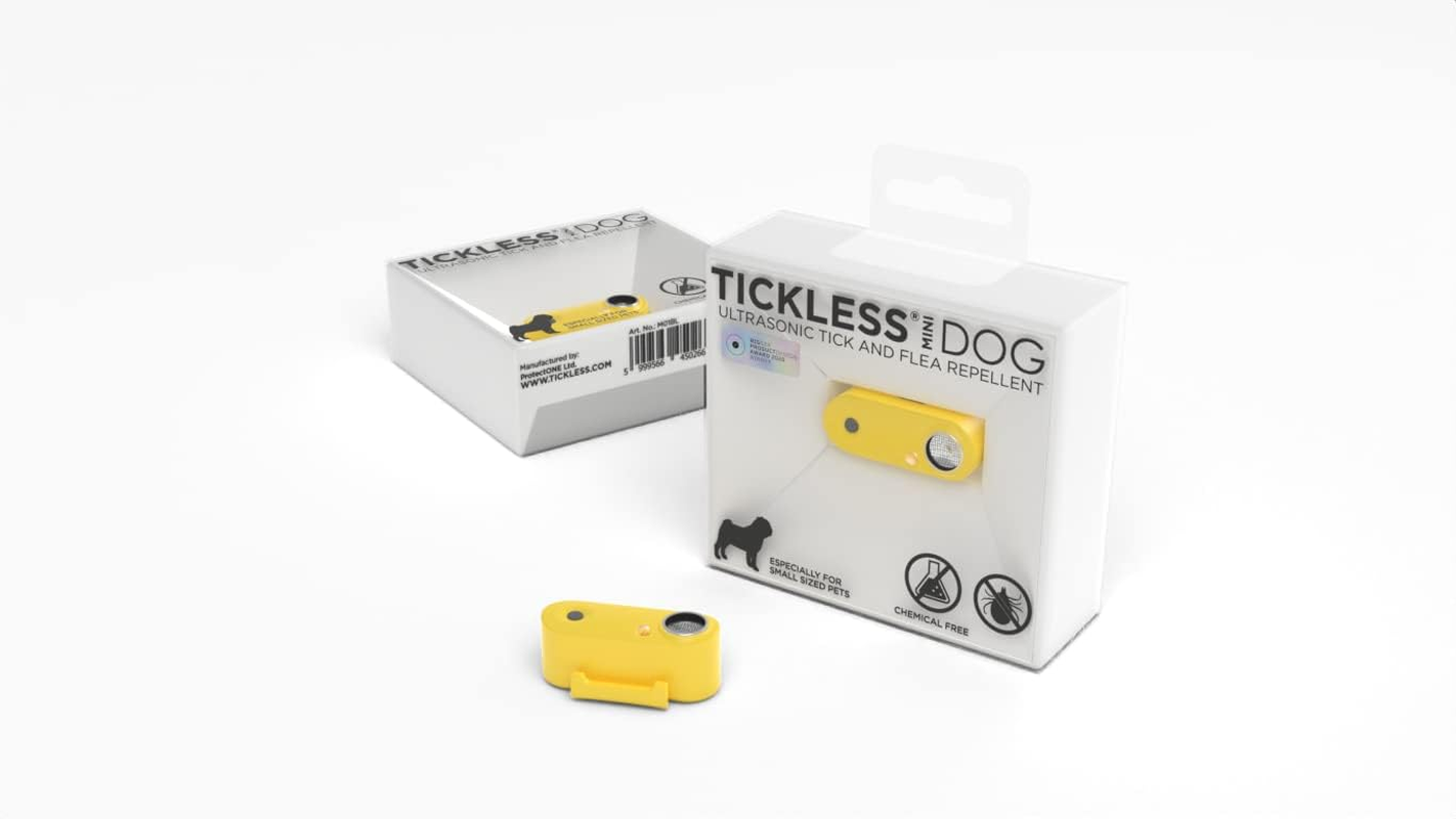 Tickless Mini Dog - Chemical Free Natural Ultrasonic Flea and Tick Repellent for Dogs - Marigold image number 5