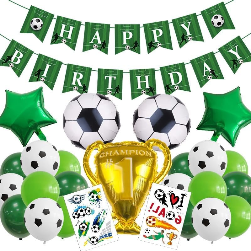 Football Championship Trophy Aluminium Balloon Set, Birthday Party Decorations（26 PCS） image number 5