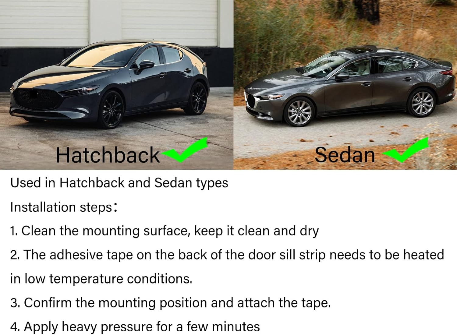 GZBFTDH Protection Door Sills Car Parts for Mazda 3 2015-2022 Auto Accessories Door Pedals Protector Stainless Steel Plastic Plate - Door Sill Silver image number 7