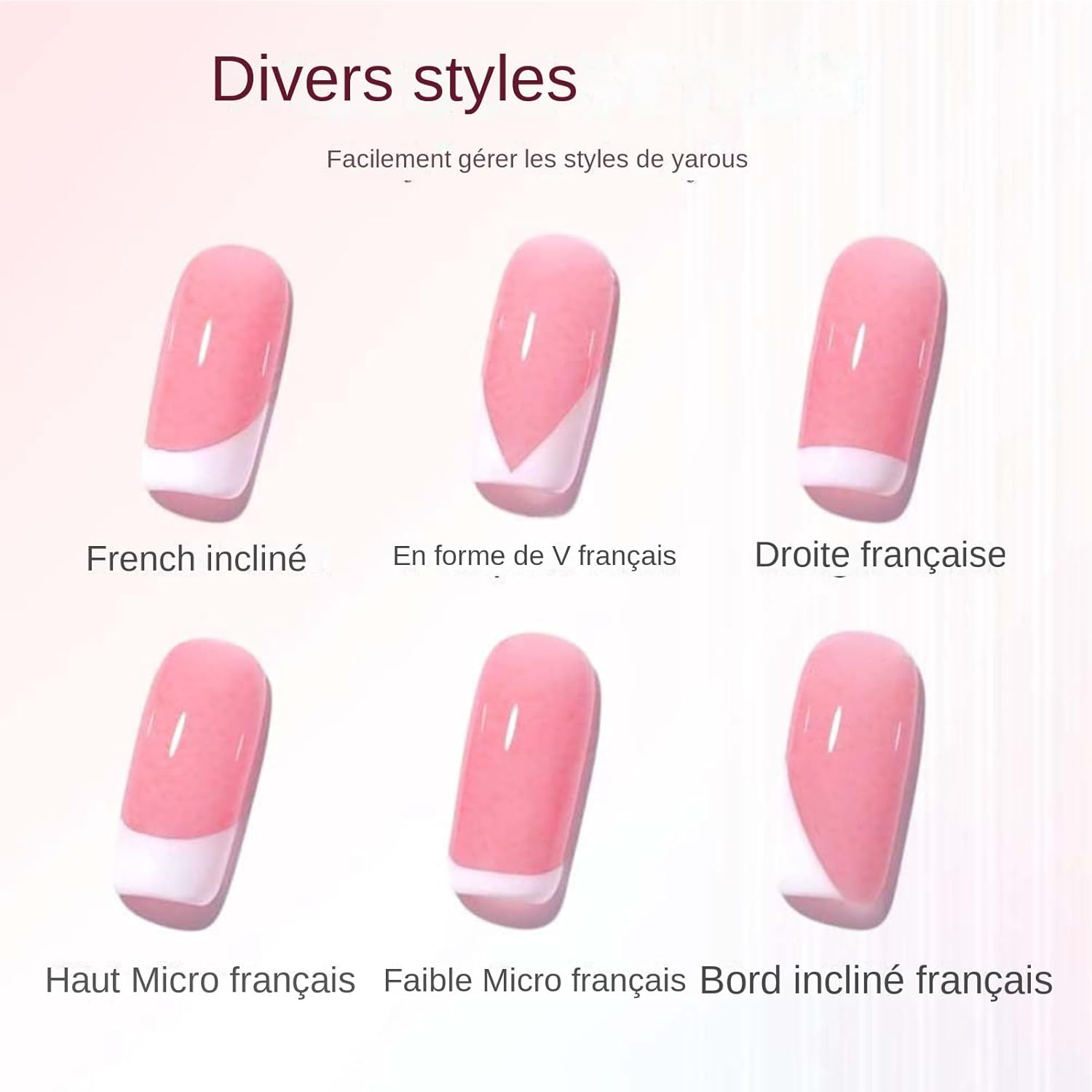 French Tip Tool | Kit Art Pen Transparent Silicone Pen Art Manicure Decoration Accessories for Women, Girls and Beginners image number 3