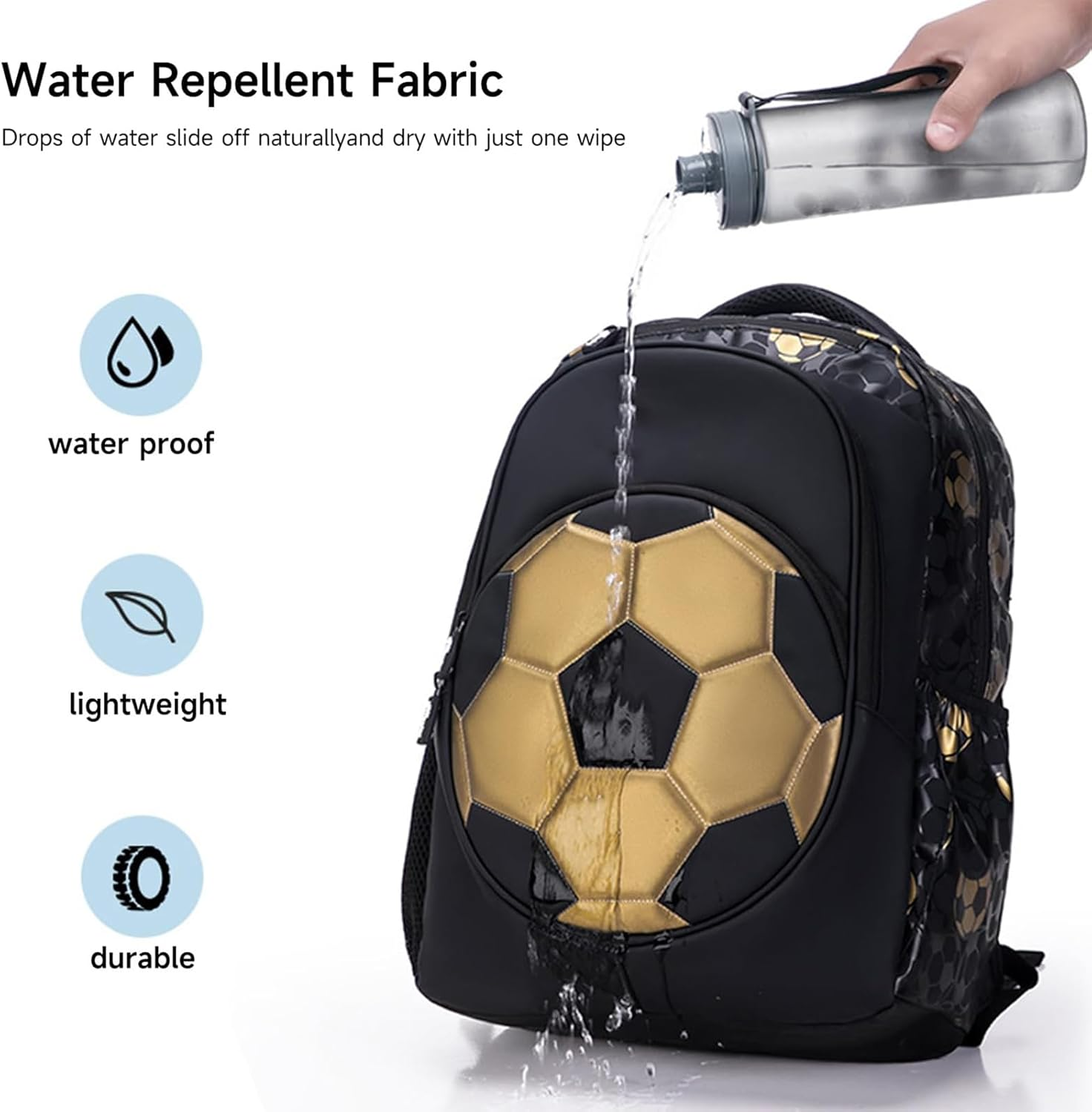 Boys Backpacks Ages 8-10 - Waterproof Sports Backpack, Middle School Gym Bag | Large Capacity School Bag for Boys, Ideal for Traveling and Commuting, and Stylish Backpack for Everyday Use image number 4