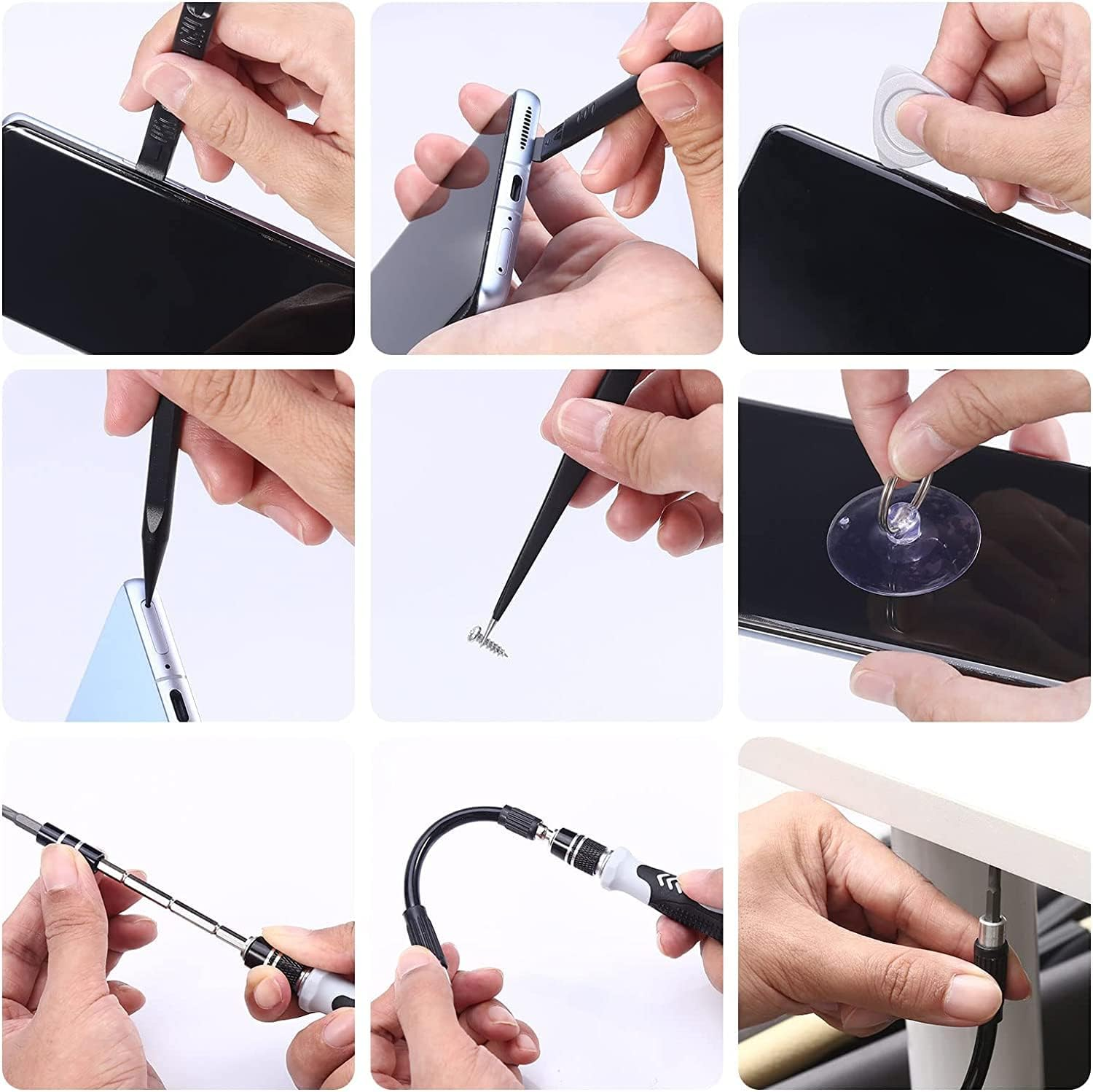 AMIR Precision Screwdriver Set, 132 in 1 Magnetic Screwdriver Set Kit, Electronics Repair Screwdrivers Tool Kit with 108 Magnetic Drill Bits for Repair Phone, Watch, Switch, Computer, Tablet, PC image number 4