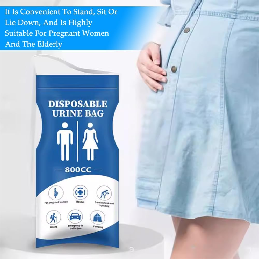 12-Pack Urine Bags, 800 ML Leak-Proof Travel Urine Bags, Portable Vomit Bag, with Solidifying Gel, Anti-Odor, Suitable for Cars, Camping, Traffic Jams image number 4