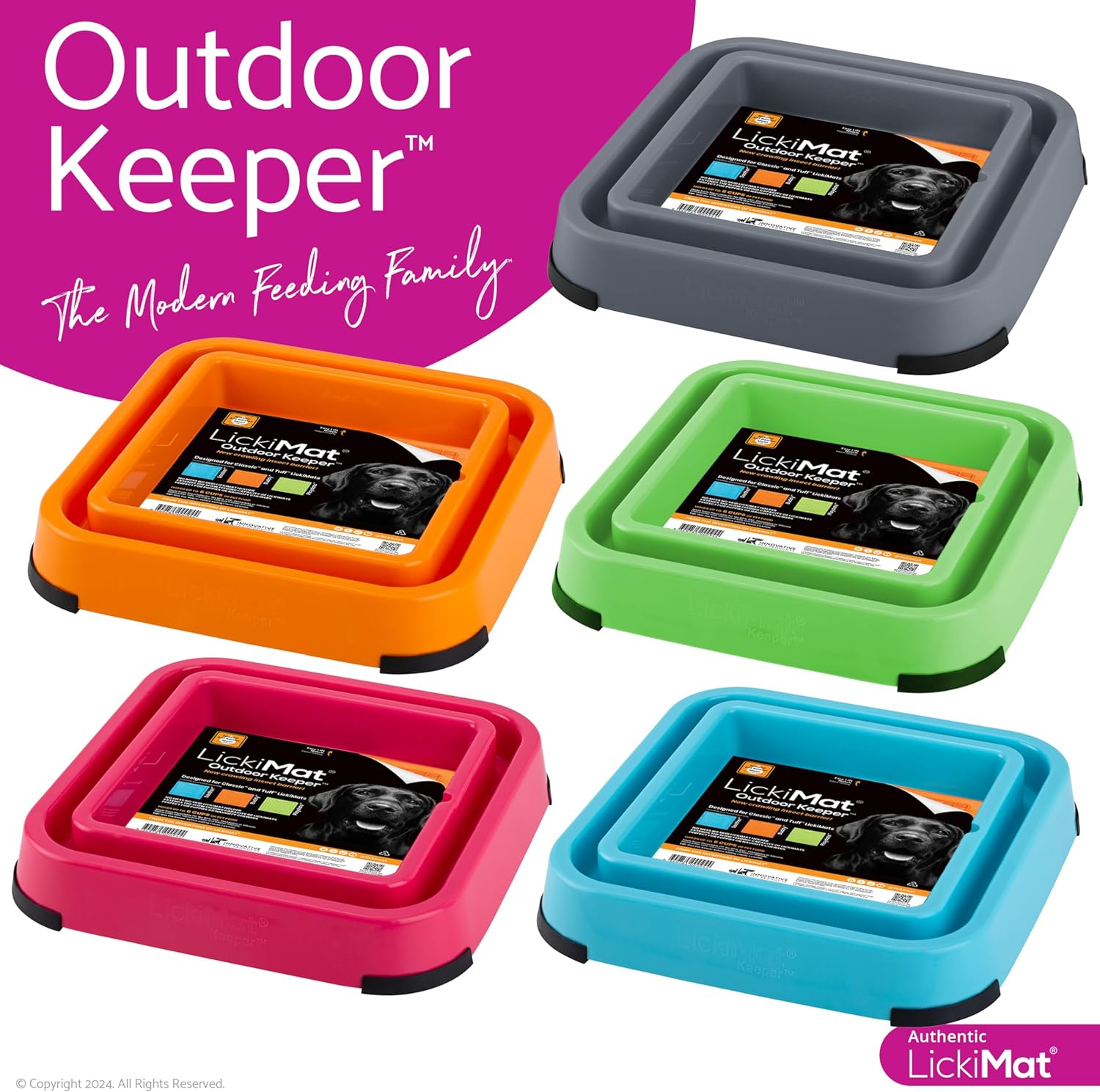 Lickimat Outdoor Keeper - Elevate Your Lickimat Experience, Extend to Full Feeder for Cats and Dogs - Innovative Design for Enriched Mealtime Fun - Orange image number 3