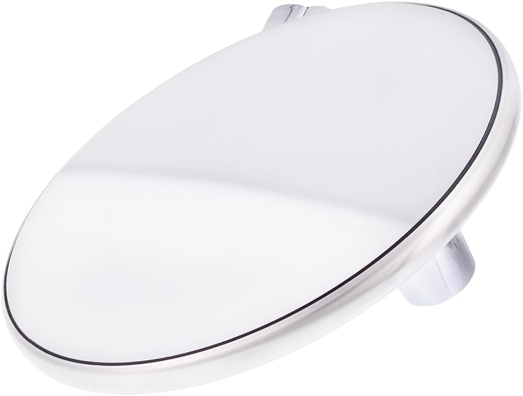 United Pacific C5001-CVX, 4" Curved Arm Peep Mirror W/Convex Mirror Glass, Door Edge Mirror, Chrome Plated, Wide Angle Vision - ONE Mirror