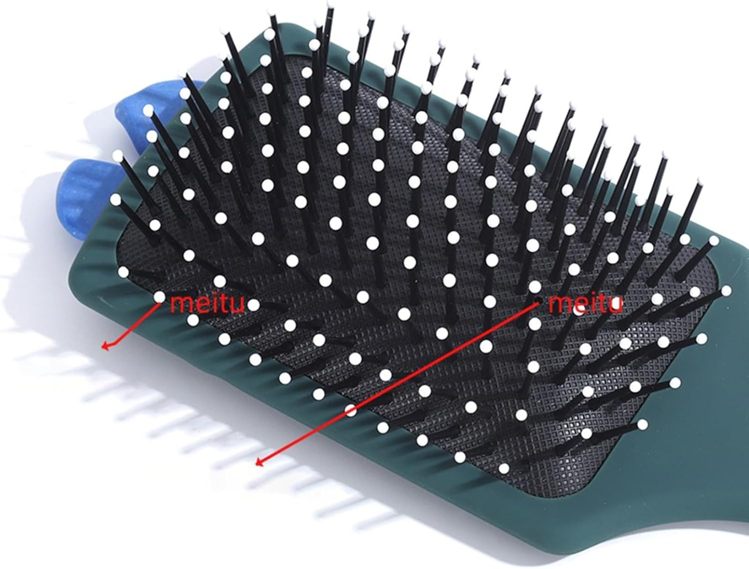 Moggemol Soft Bristle Hair Brush 1Pcs Detangler for Women Girls Men Kids Pain Free Styling for All Hair Textures Blackish Green One Size image number 2